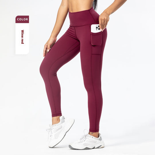 Women's Slim-fit Pocket High Waist Workout Sports Yoga Pants - Onouthati