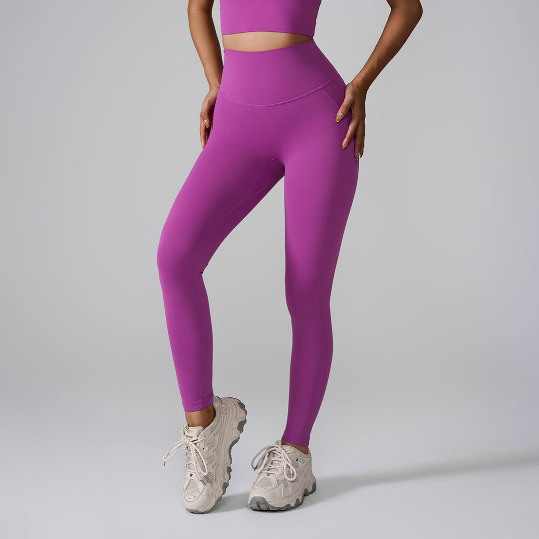 Yoga Pants Seamless Nude Feel High Waist Peach Pants Zero Sense Integrated Sports Yoga Pants Yoga Pants - Onouthati