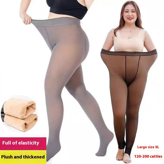 Black See-through Leggings Fall And Winter Outer Wear Pantyhose - Onouthati