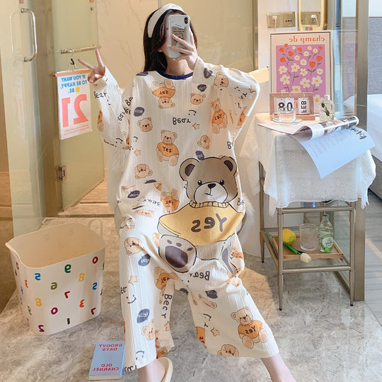 New Long-sleeved One-piece Pajamas For Women - Onouthati