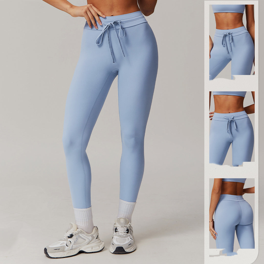 Cloud Sense High Waist Yoga Pants Belly Contracting Hip Raise Fitness Pants - Onouthati