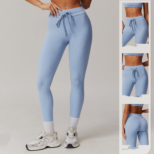 Cloud Sense High Waist Yoga Pants Belly Contracting Hip Raise Fitness Pants - Onouthati