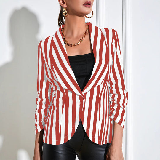Cropped Pleated Sleeves Casual Small Suit Slim Fit Fashion - Onouthati