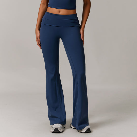 Women's Casual Folding High Waist Yoga Pants - Onouthati