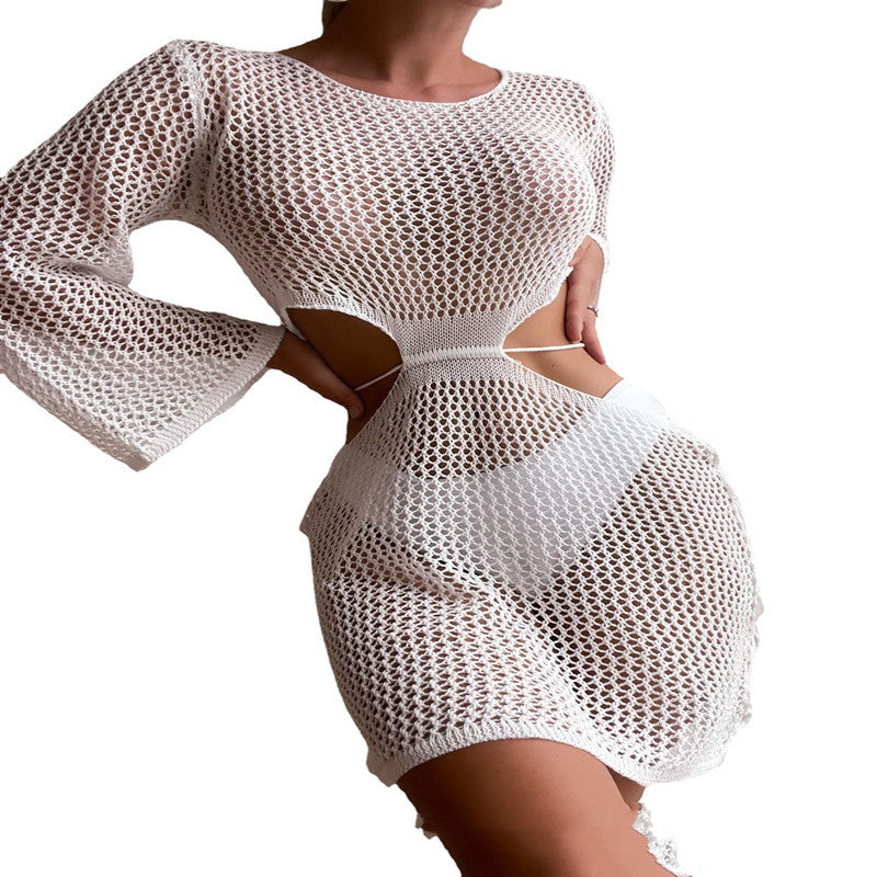 Sun Protection Shirt Woven Bikini Beach Cover For Women - Onouthati