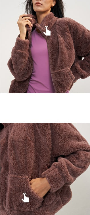 Plush Coat For Women Thickened Warm Outdoor Sports - Onouthati