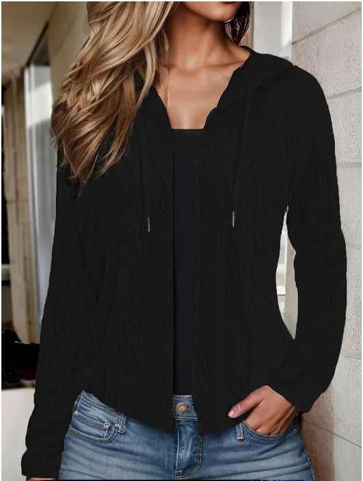 Textured Full Zipper Jacket - Onouthati