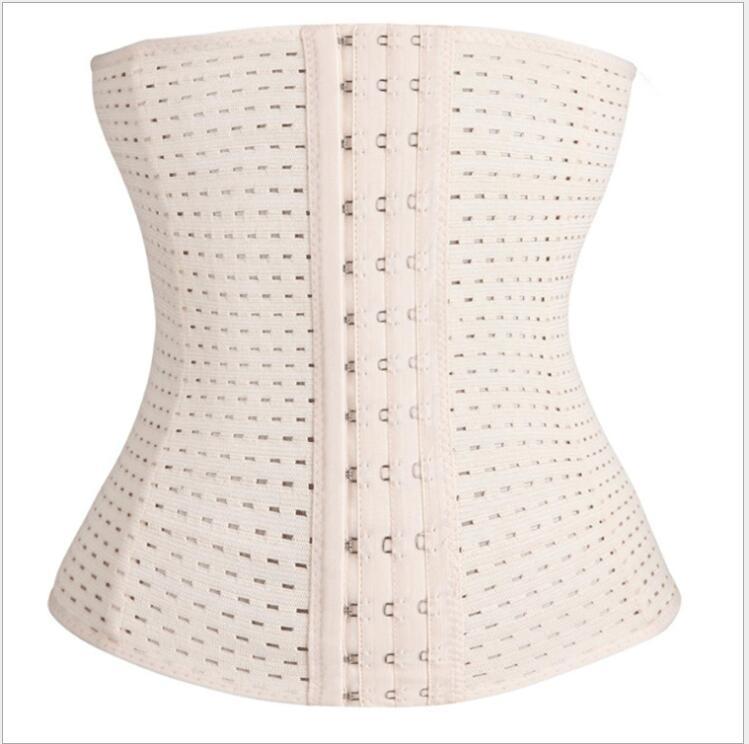 Women Hollow Tibial Belt Body-sculpting Hollow-out Round-hole Breathable Rubber Corset Post-natal Tummy Tucking Exercise Belt - Onouthati