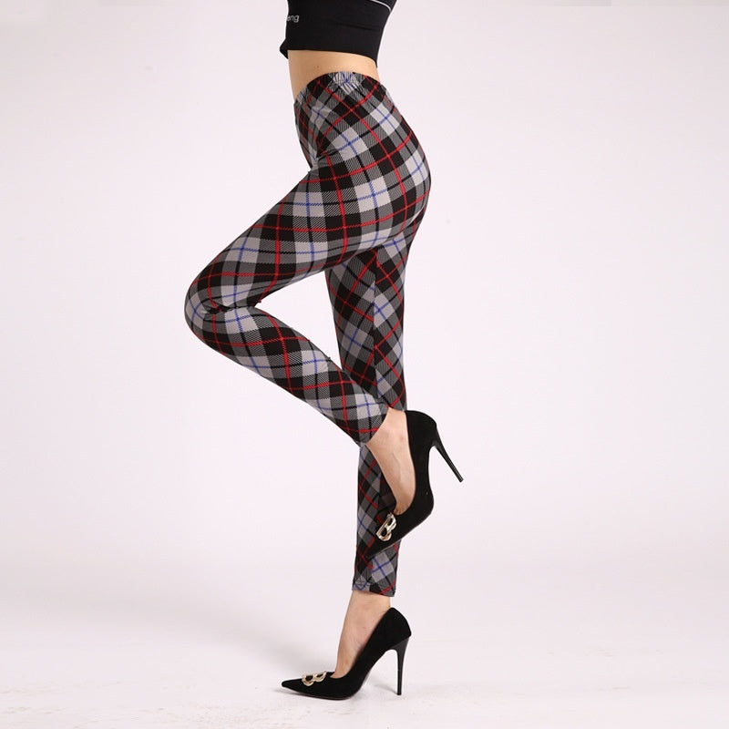 Autumn Underwear Leggings Stretch Printed High-waisted Trousers - Onouthati