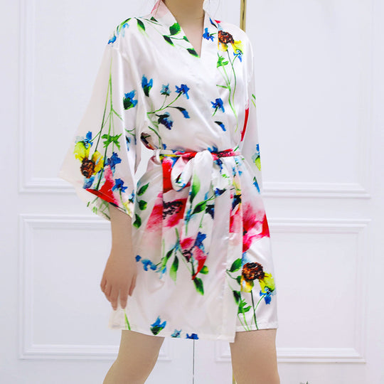 Ice silk pajamas women summer thin - Onouthati