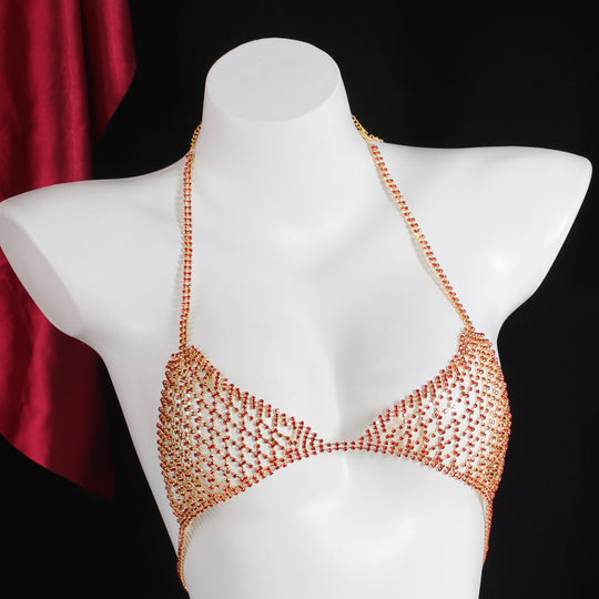 Personalized Beach Party Sexy Bikini Rhinestone Underwear Body Chains Women - Onouthati