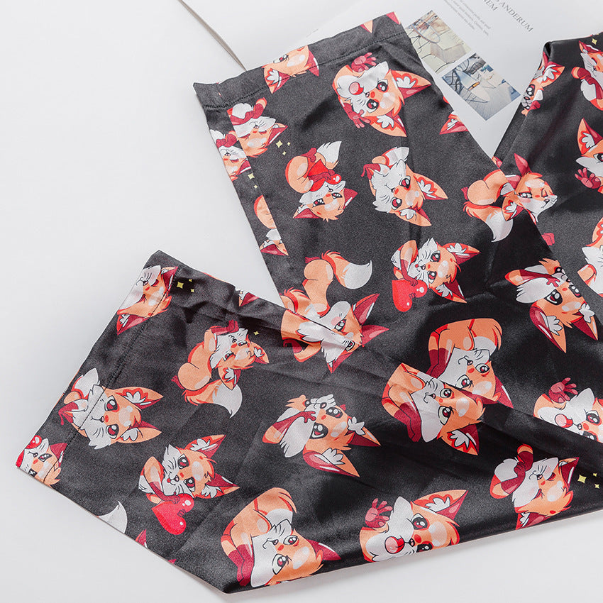 Printed underwear suspender pajamas housewear women - Onouthati