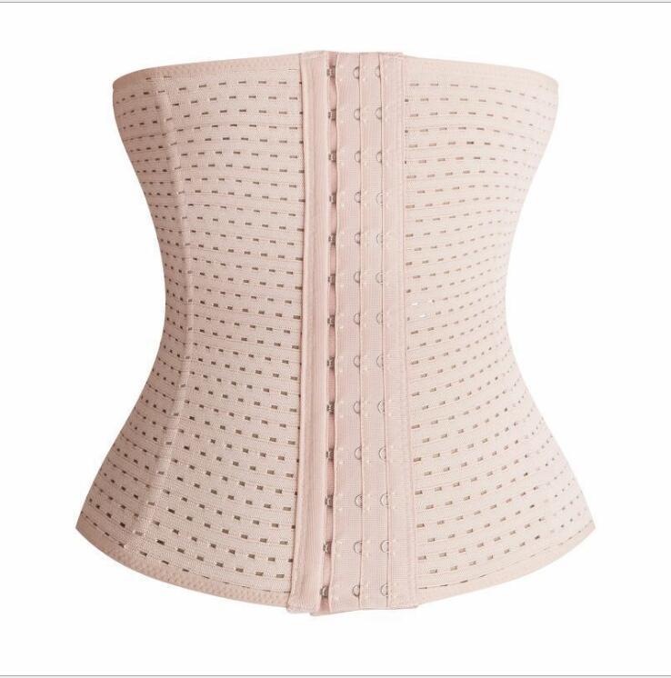 Women Hollow Tibial Belt Body-sculpting Hollow-out Round-hole Breathable Rubber Corset Post-natal Tummy Tucking Exercise Belt - Onouthati