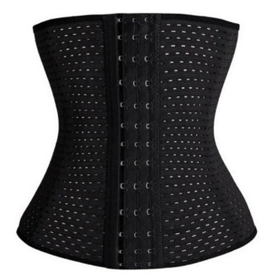 Women Hollow Tibial Belt Body-sculpting Hollow-out Round-hole Breathable Rubber Corset Post-natal Tummy Tucking Exercise Belt - Onouthati
