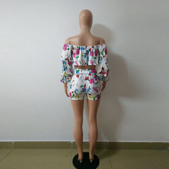 European and American sexy digital printing pile sleeves two-piece - Onouthati