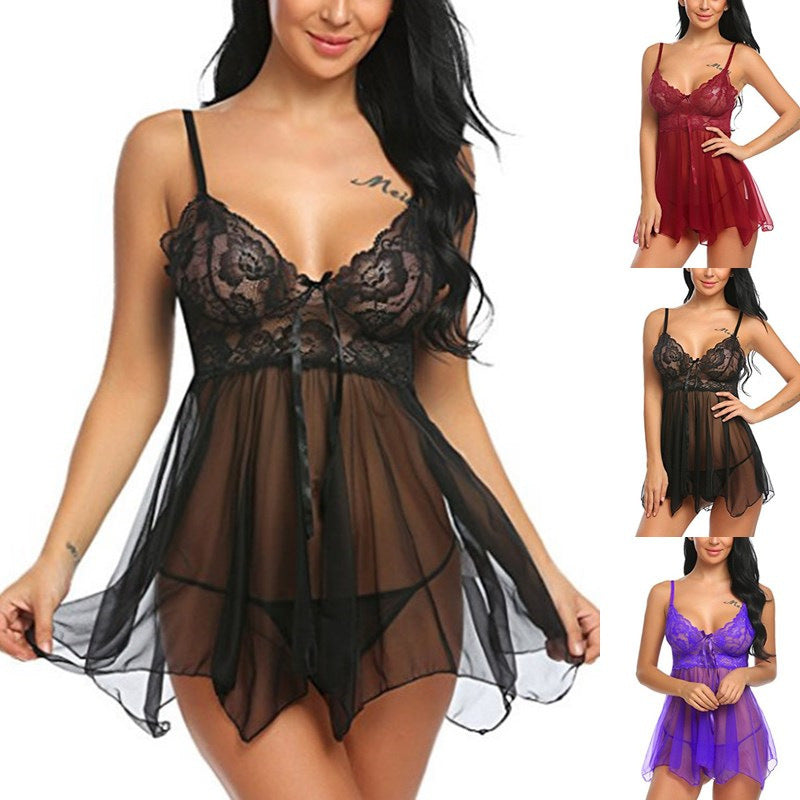 Sexy Lingerie Sexy Lingerie Front Slit Nightdress - Onouthati