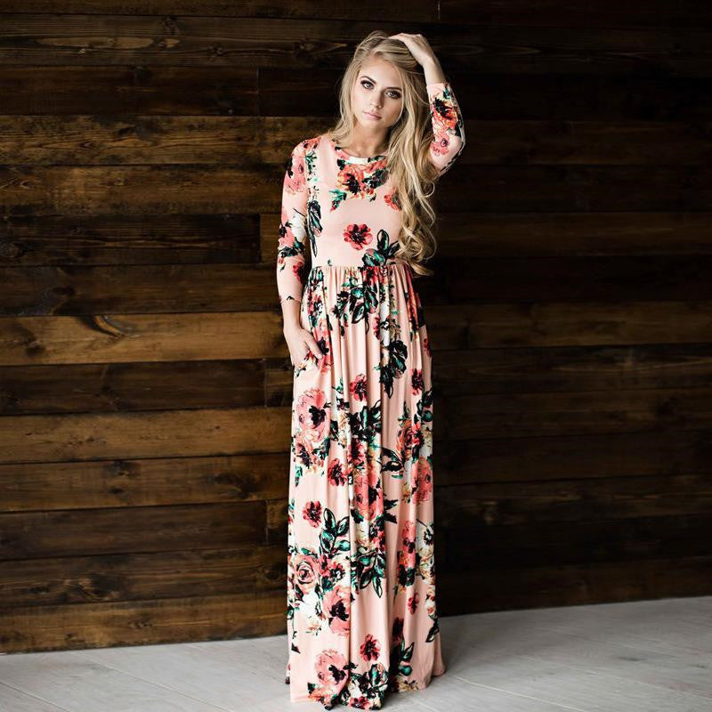 Fashion Dresses Women Printed Party Gown Ladies - Onouthati