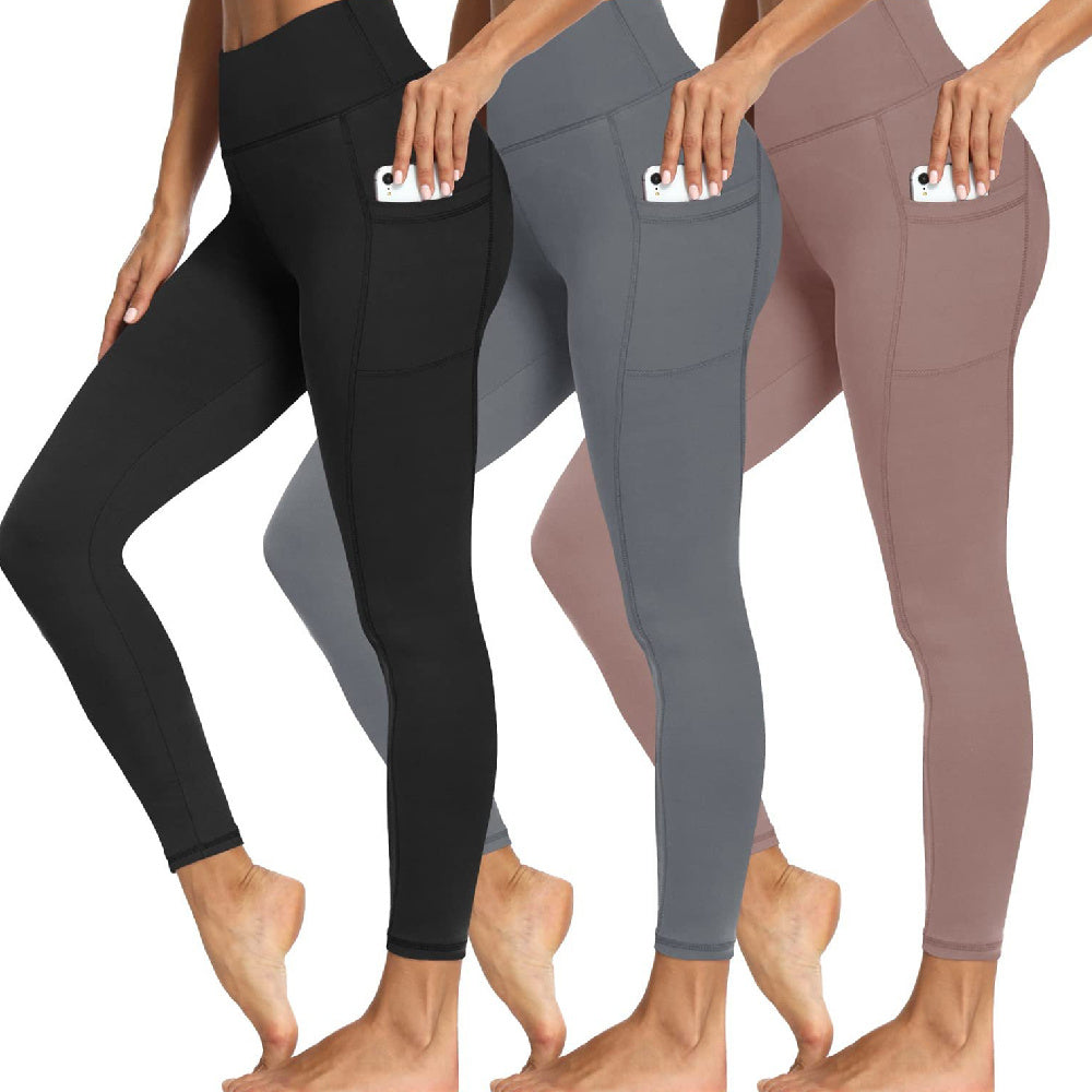 High Waist Belly Contracting Yoga Pants Soft Sports Abdominal Pants - Onouthati