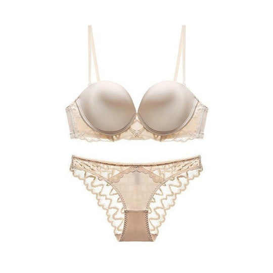 Thin Soft Steel Ring Bra Lace Underwear For Women - Onouthati