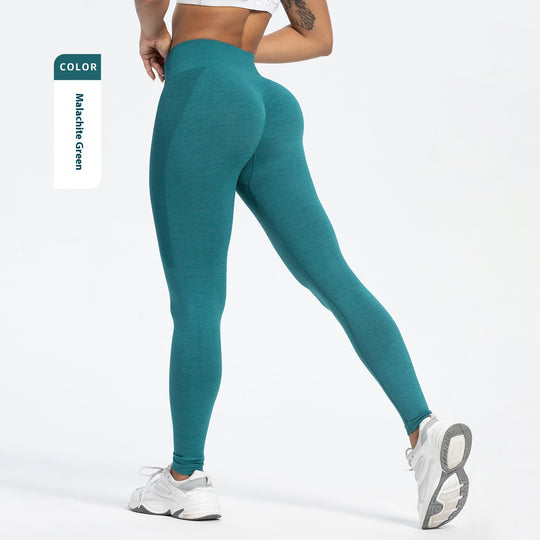 Women's Sports Fitness Pants Seamless Hip Raise High Waist Yoga Pants - Onouthati