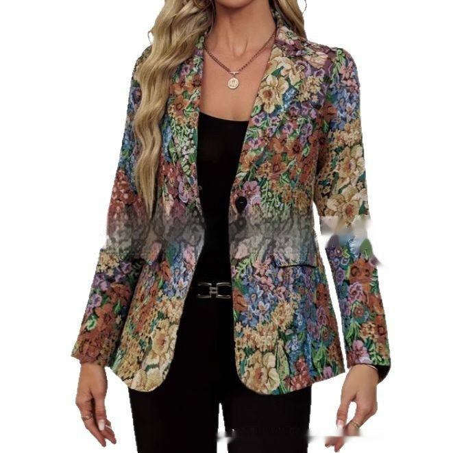 New Suit Fashion Elegant One Button Women's Coat - Onouthati
