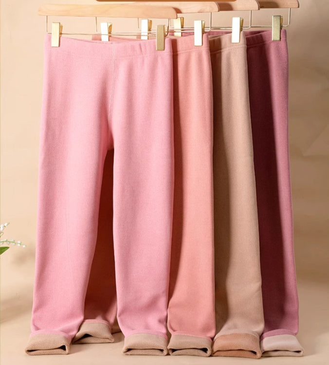 Warm Cashmere Leggings Winter Solid Slim Pants Fashion Trousers For Women Clothing - Onouthati