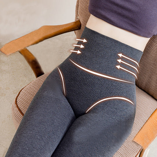 Winter High Waist Leggings With Sock Fashion Slim Pantyhose Warm Thin Legs Pants Women Clothing - Onouthati