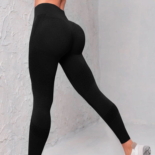 High Waist Seamless Yoga Pants Women's Solid Color Dot Striped Print Butt Lifting Leggings Fitness Running Sport Gym Legging Outfits - Onouthati