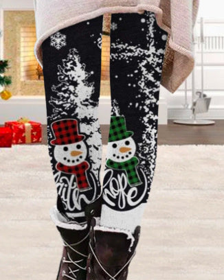 Fashion Pattern Elastic Leggings Trendy Women - Onouthati