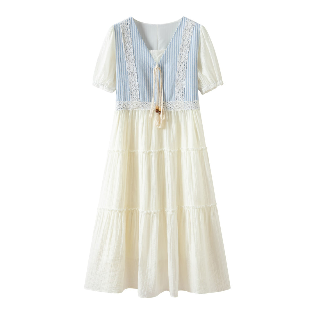 Fake Two Pieces Pullover Fashionable Dress Women - Onouthati