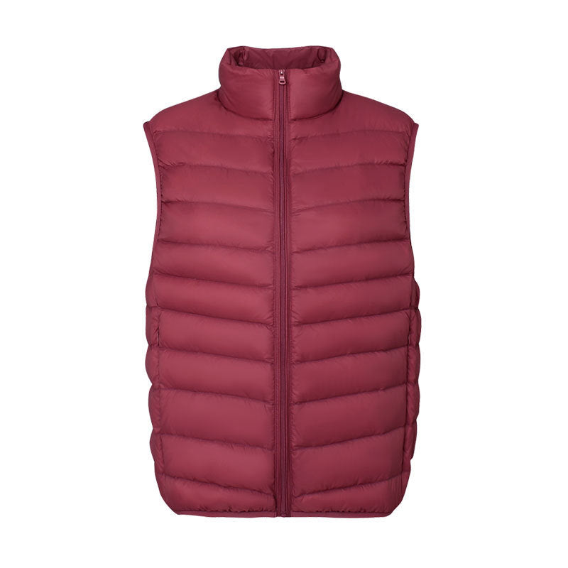 Stand Collar Outer Wear Slimming Plus Size Down Vest Vest - Onouthati