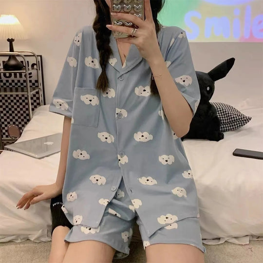 Pajamas Women Thin Cute Foundation Love - Onouthati