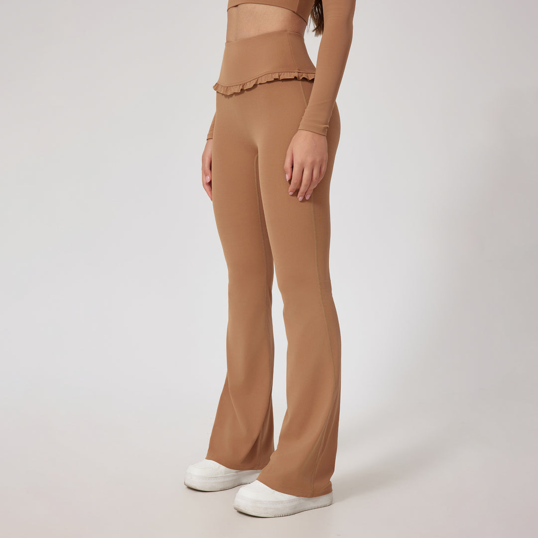 High Waist Hip Lift Lace Nude Feel Yoga Pants Running Fitness - Onouthati
