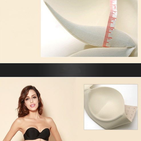 Women Front Closure Silicone Self-Adhesive Half Cup Wire Free Backless Strapless Seamless Push Up Bra For Female Intimates - Onouthati
