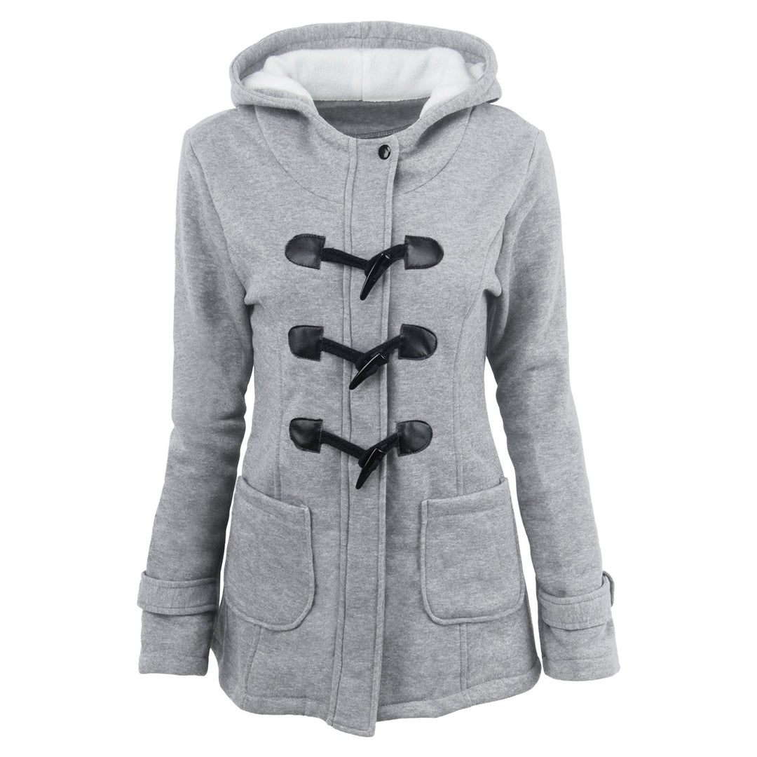 warm winter fur collar jackets women new horn button Long down coat women parka Plus Size female parka hoodies Women - Onouthati