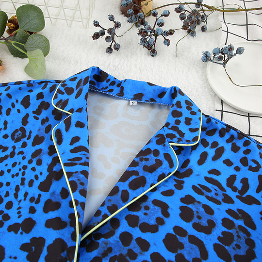 Fashion Leopard Print Pajamas Suit Women - Onouthati
