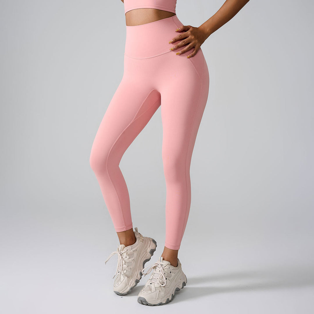 Yoga Pants Seamless Nude Feel High Waist Peach Pants Zero Sense Integrated Sports Yoga Pants Yoga Pants - Onouthati