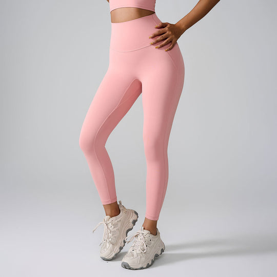 Yoga Pants Seamless Nude Feel High Waist Peach Pants Zero Sense Integrated Sports Yoga Pants Yoga Pants - Onouthati