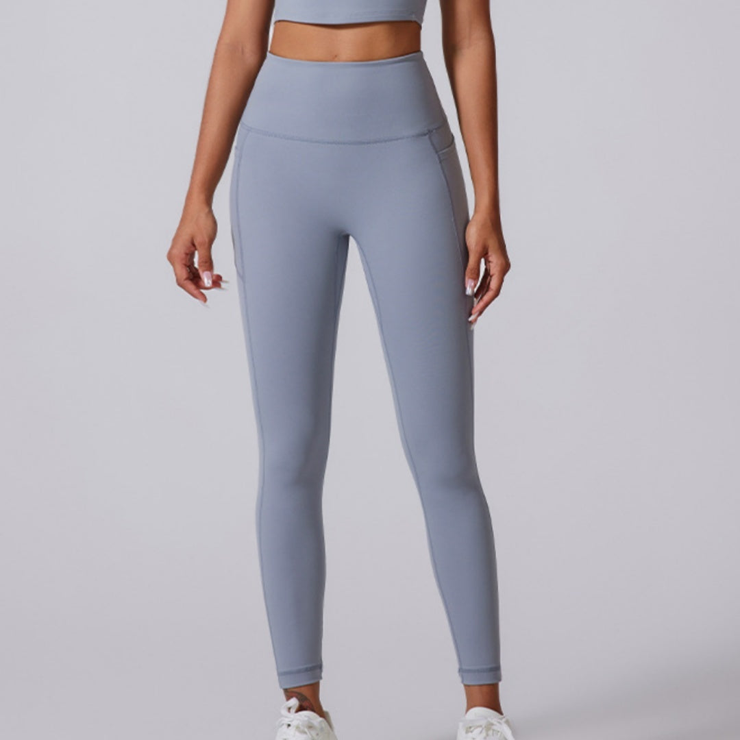 Double Pocket High Waist Yoga Trousers - Onouthati