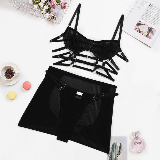 Lace-up Bra Body Shaping Skirt Outfit Women - Onouthati