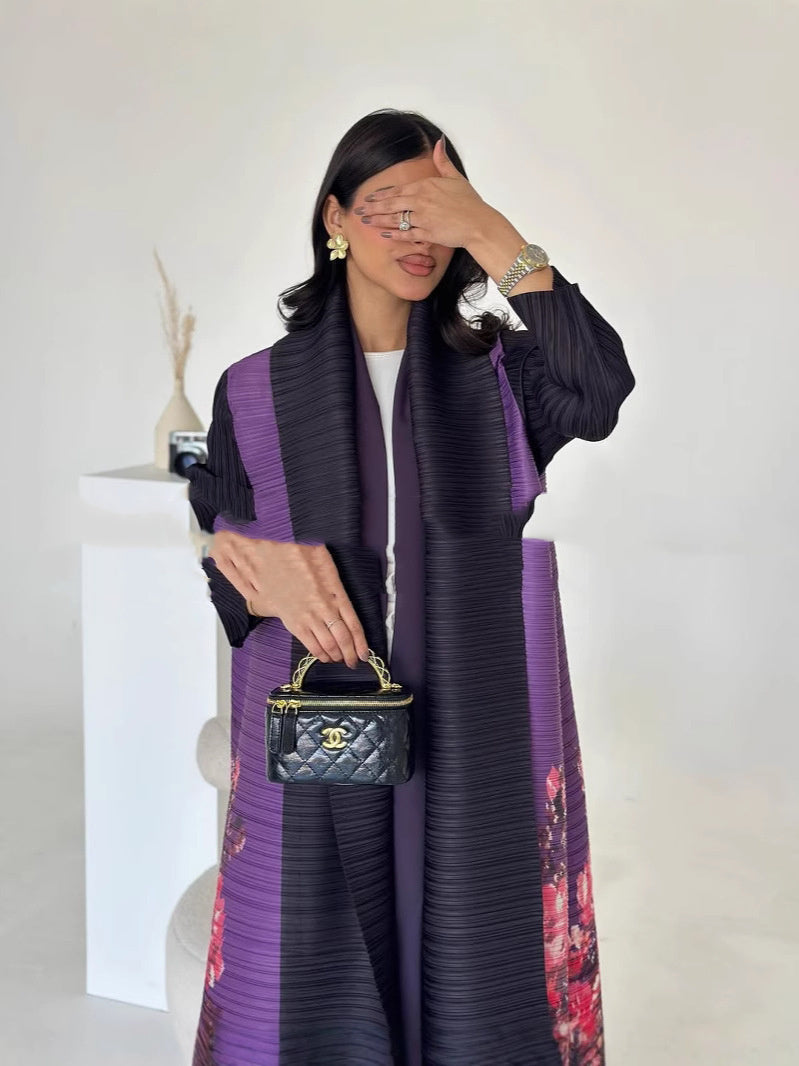 Printed Shawl Cardigan Ethnic Style Wear - Onouthati