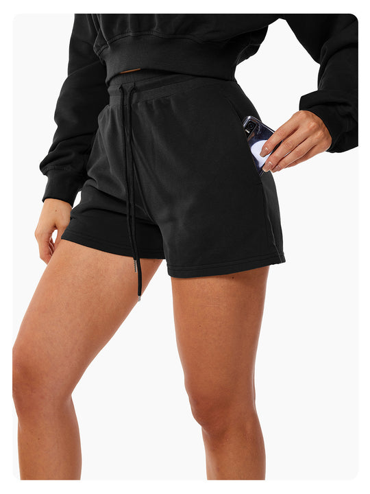 Drawstring Loose Sports Shorts For Women - Onouthati