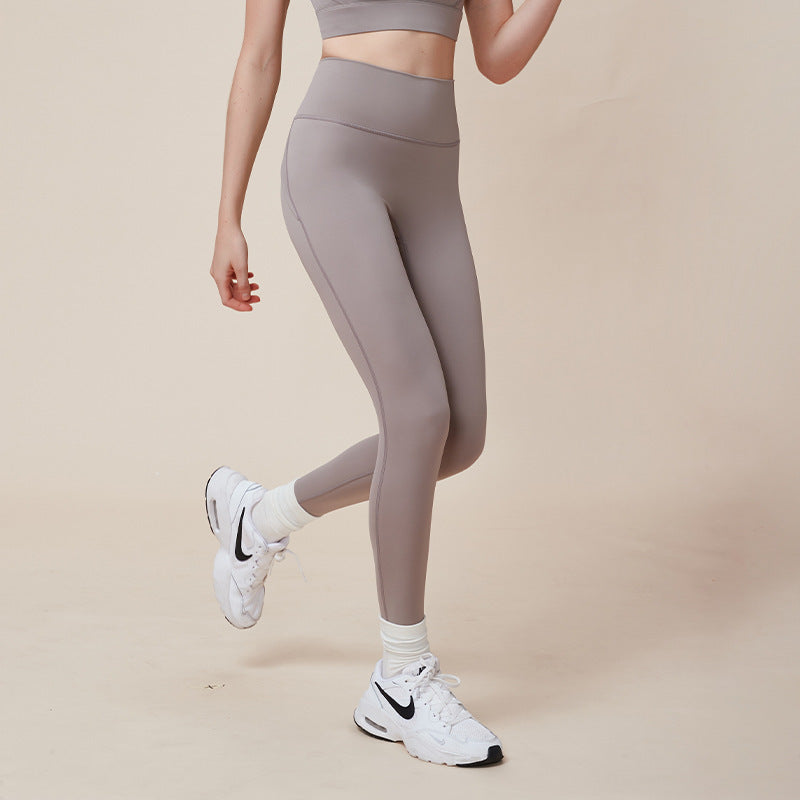 Cross Hip Lifting And Waist-slimming Upgrade High Waist Peach Sports Yoga Pants - Onouthati