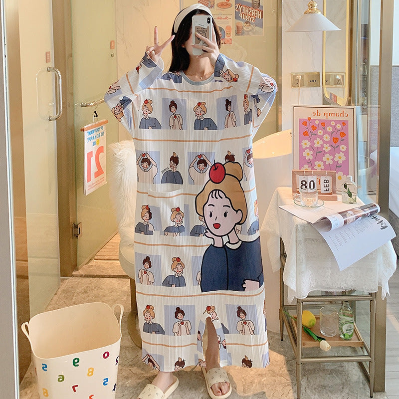 New Long-sleeved One-piece Pajamas For Women - Onouthati