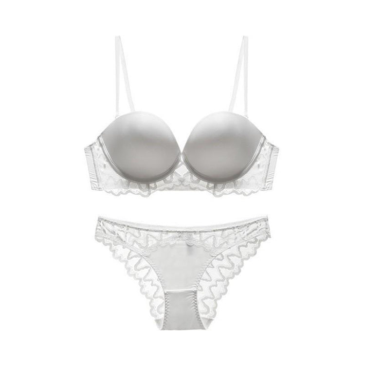 Thin Soft Steel Ring Bra Lace Underwear For Women - Onouthati