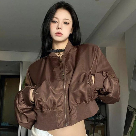 Short Baseball Jacket For Women In Spring And Autumn - Onouthati