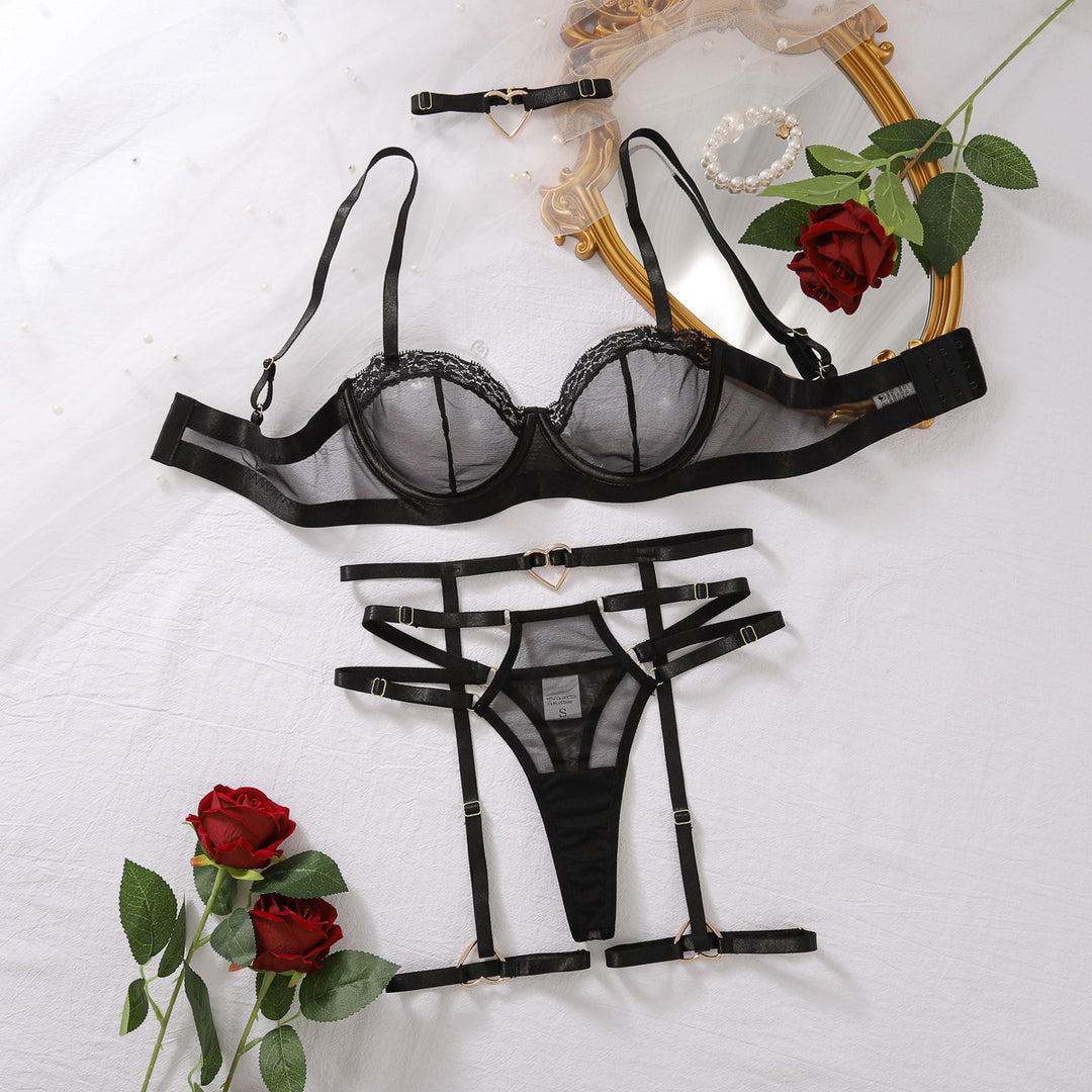 Mesh Love Metal Buckle Four-piece Set For Women - Onouthati