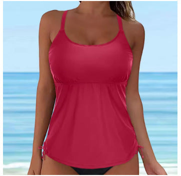 One-piece Swimsuit Round Neck Conservative Vest Swimming Top - Onouthati