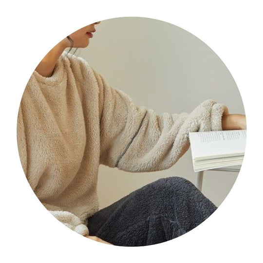 Coral Velvet Thickened Pajamas Women Autumn And Winter Models - Onouthati