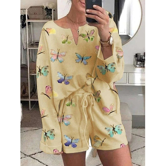 Women Casual Printed Pajamas And Home Wear Suits - Onouthati